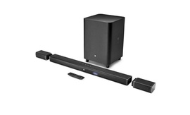 JBL Barra de Som Bar 5.1 -  4K Ultra HD canal 5.1 com alto-falantes surround totalmente sem fios